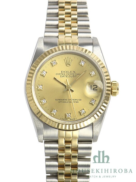 69173 デイトジャスト シャンパンを高価買取｜ロレックス｜腕時計