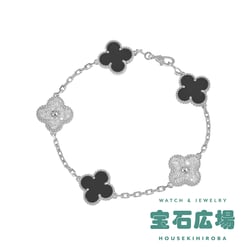 ヴィンテージアルハンブラ 5モチーフ 3Pオニキス・パヴェダイヤ ブレスレット