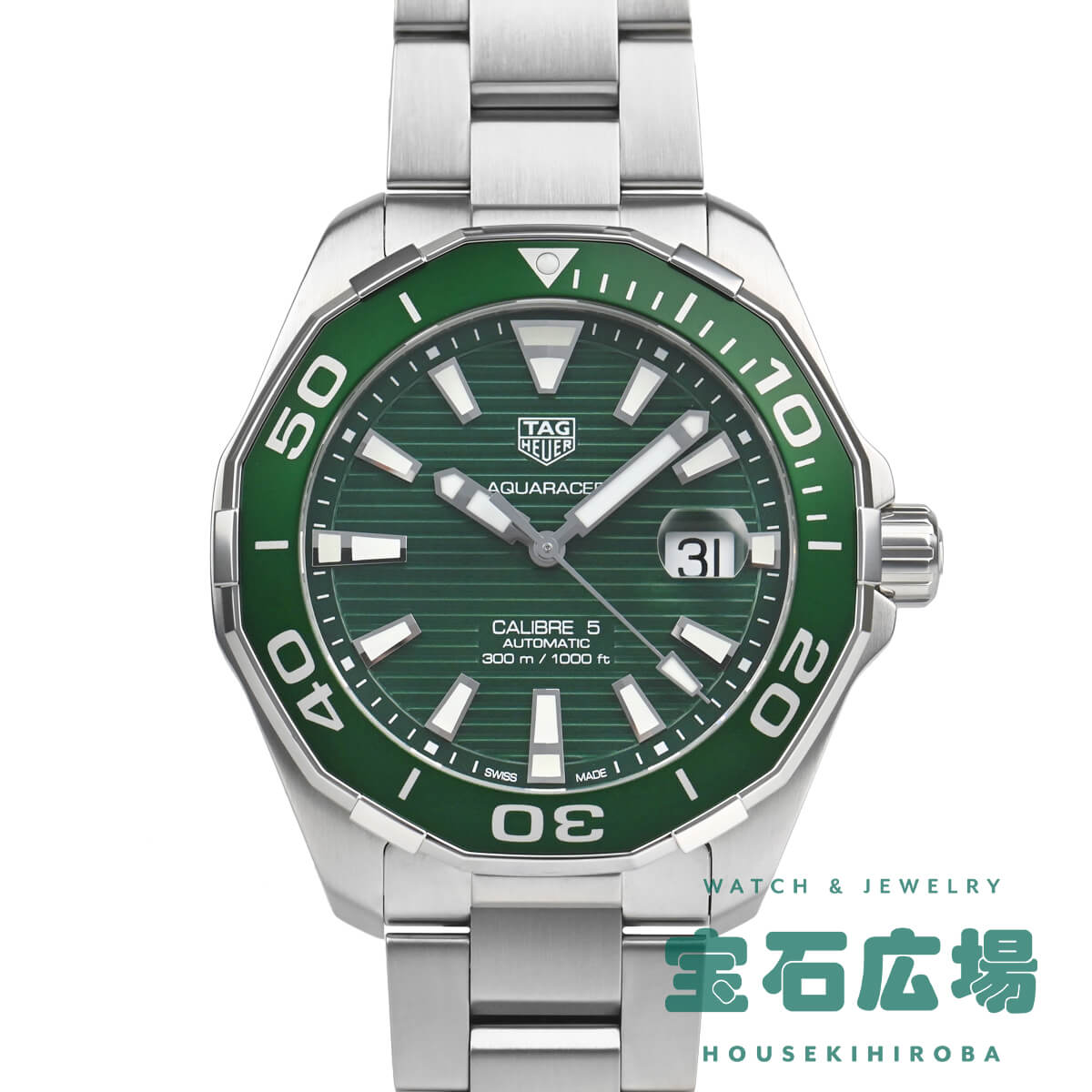 WAY201S.BA0927 アクアレーサーキャリバー5 300M ワンショット限定 グリーン