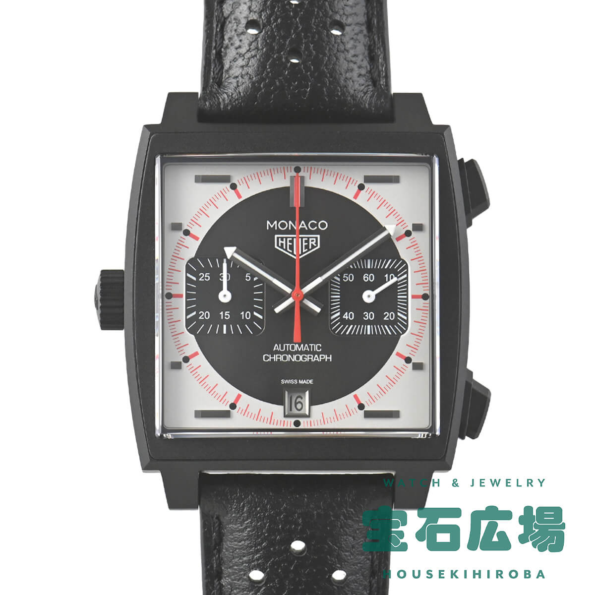 CAW218F.FC6356 モナコ クロノキャリバー11 ストップウォッチ 限定生産970本 ホワイト／ブラック